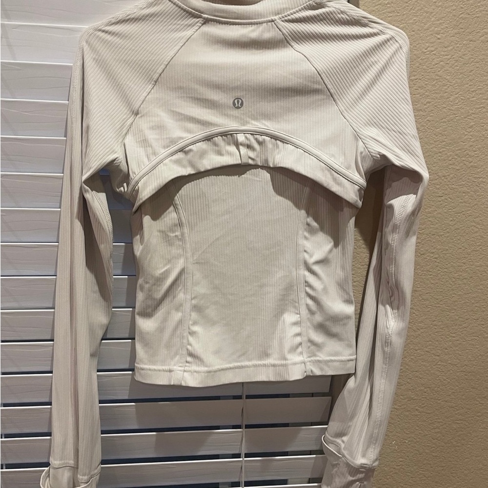 lululemon athletica Cream Long Sleeve Top size 6